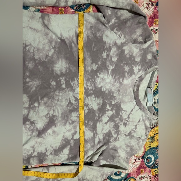 Denim & Co. Women’s Elegant Tie-Dye Long Sleeve Sweater Activewear Shirt Top - Picture 5 of 5